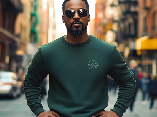 Signature Jumper - small logo - Forest Green