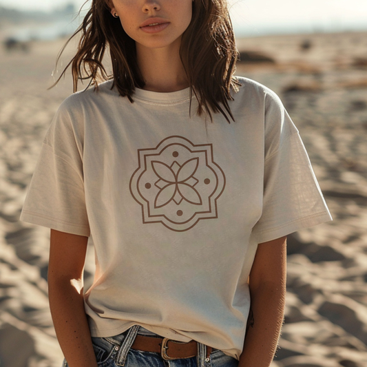 Signature Tee - big logo - Sand