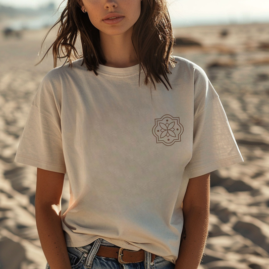 Signature Tee - small logo - Sand