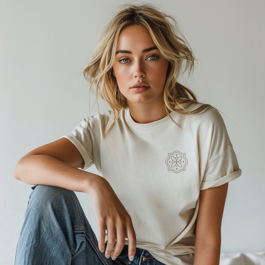 Signature Tee - small logo - Sand