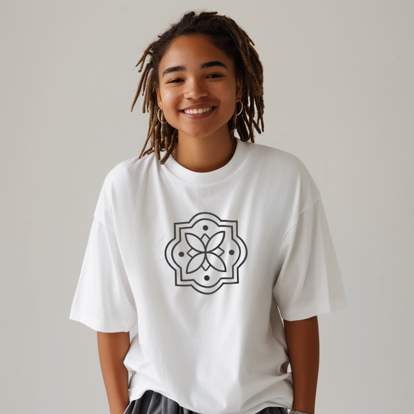 Signature Tee - big logo - White