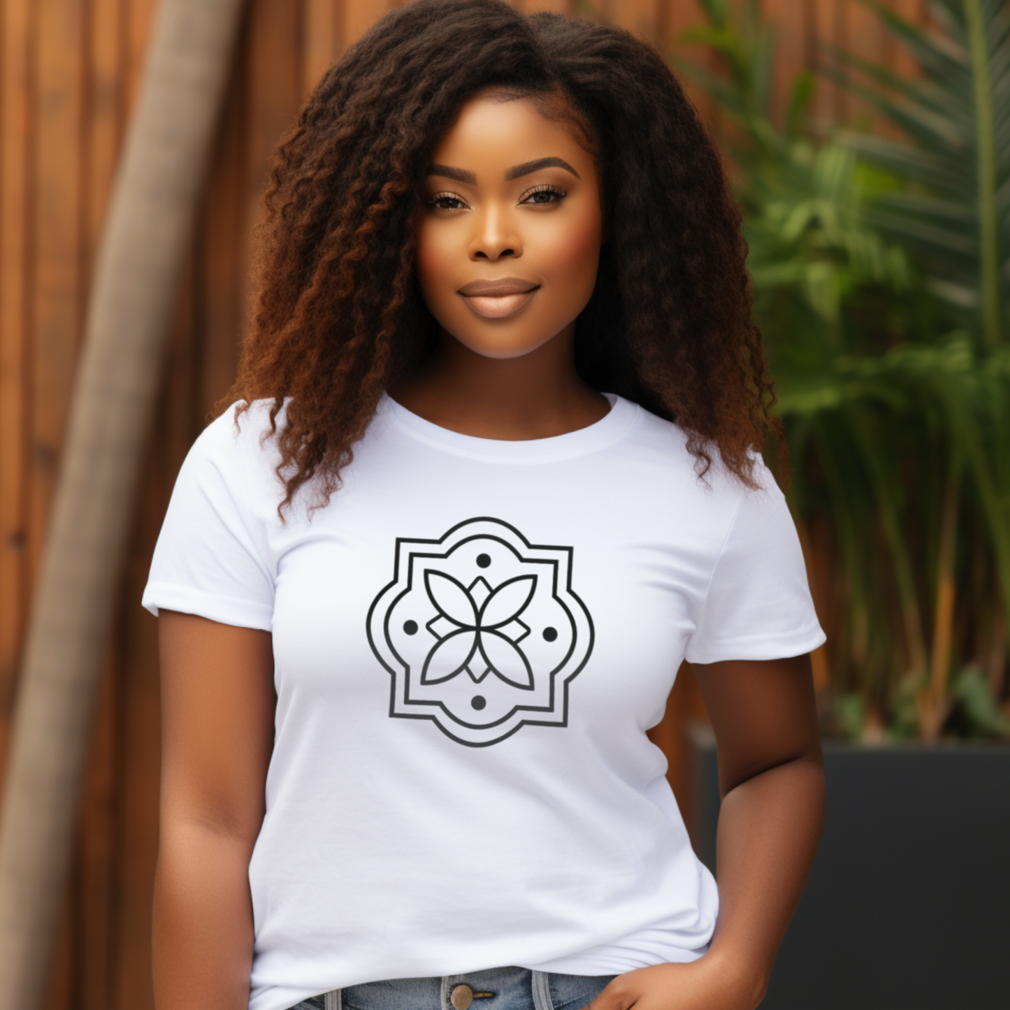 Signature Tee - big logo - White