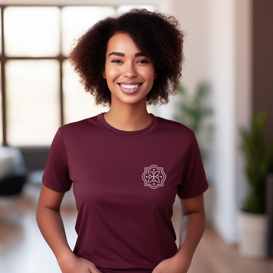 Signature Tee - small logo - Maroon