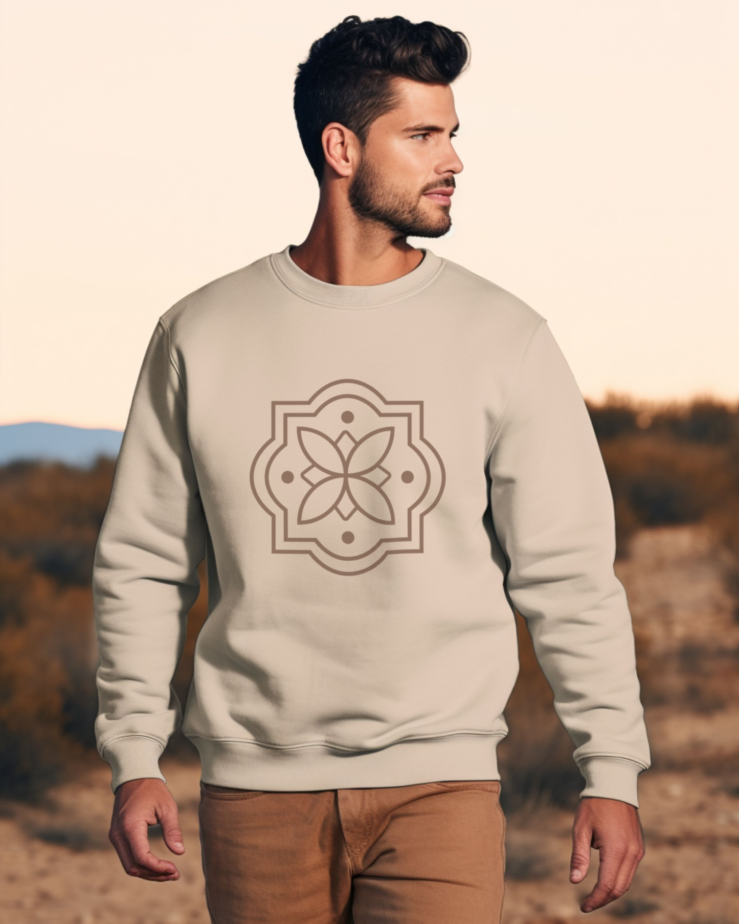 Signature Jumper - big logo - Sand