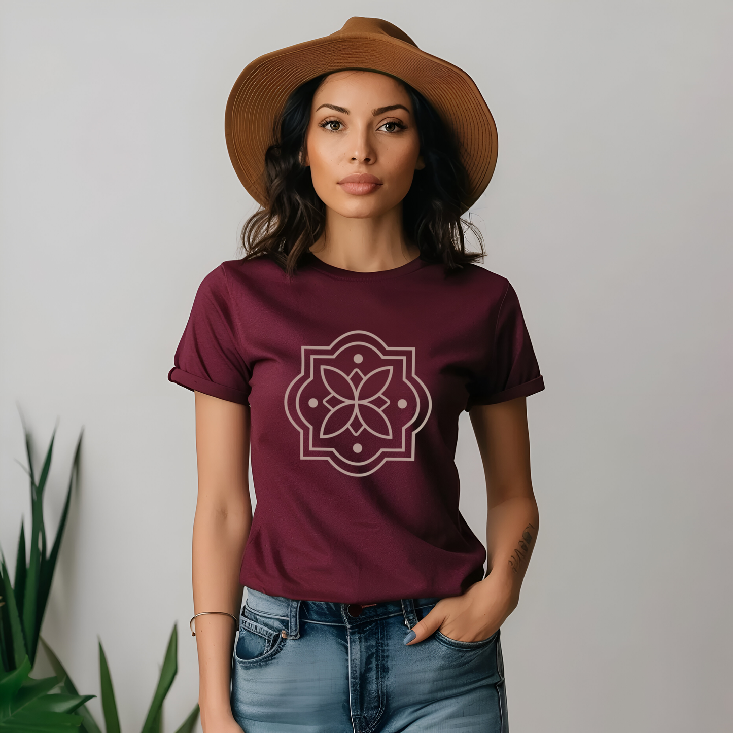 Signature Tee - big logo - Maroon