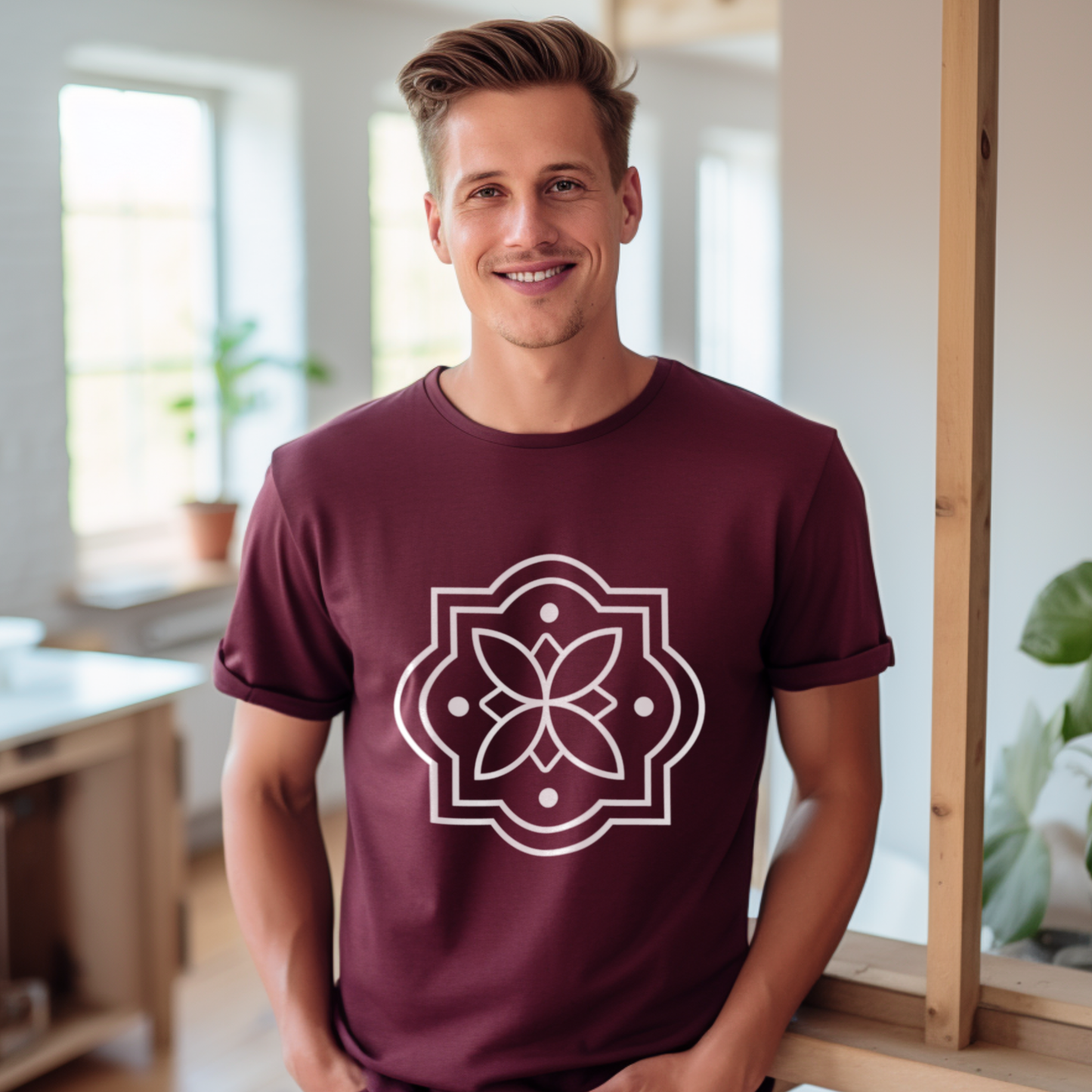 Signature Tee - big logo - Maroon